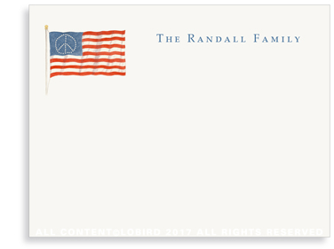 American Flag notecard